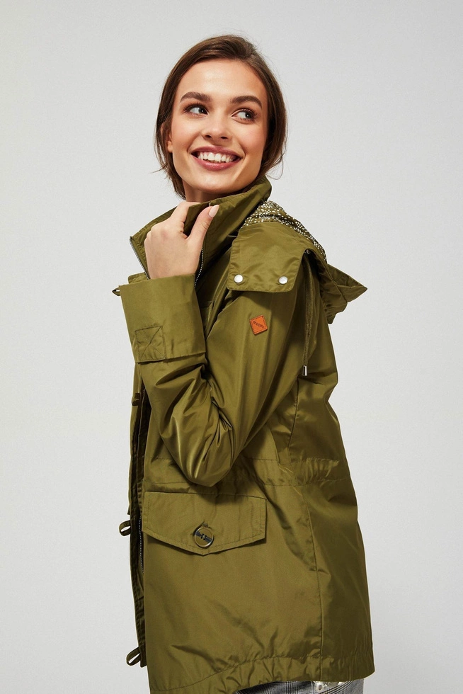 Hooded windbreaker jacket