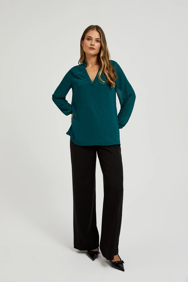 WOMEN'S SHIRT Z-KO-4525 D.GREEN