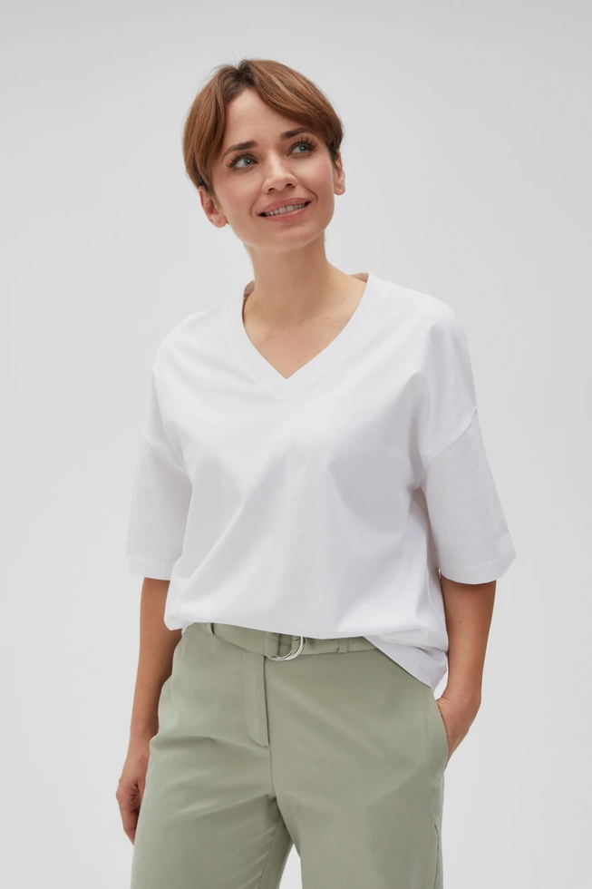 KOSZULKA DAMSKA L-TS-4613 WHITE