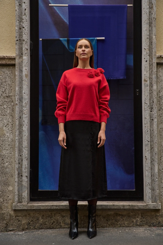 SWETER DAMSKI Z-SW-4883 RED-pakiet