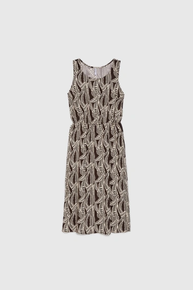 WOMEN'S DRESS L-SU-4934 D.BROWN