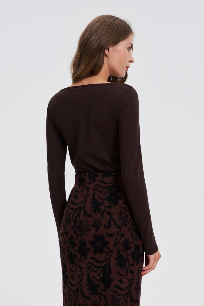 WOMEN'S LONGSLEEVE Z-TS-4803 BROWN