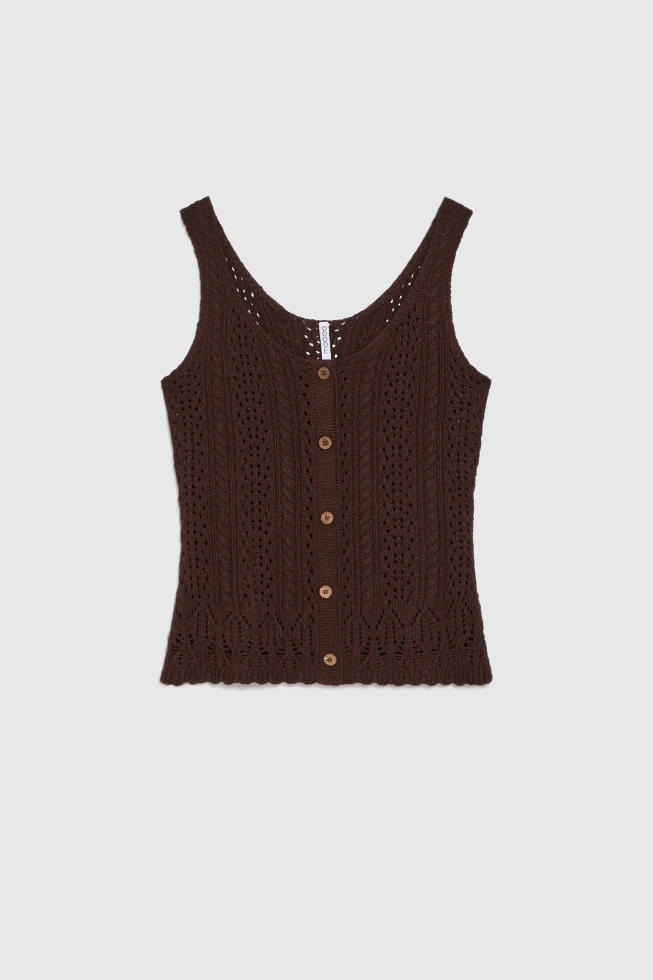 WOMEN'S TOP L-TS-5022 D.BROWN-set