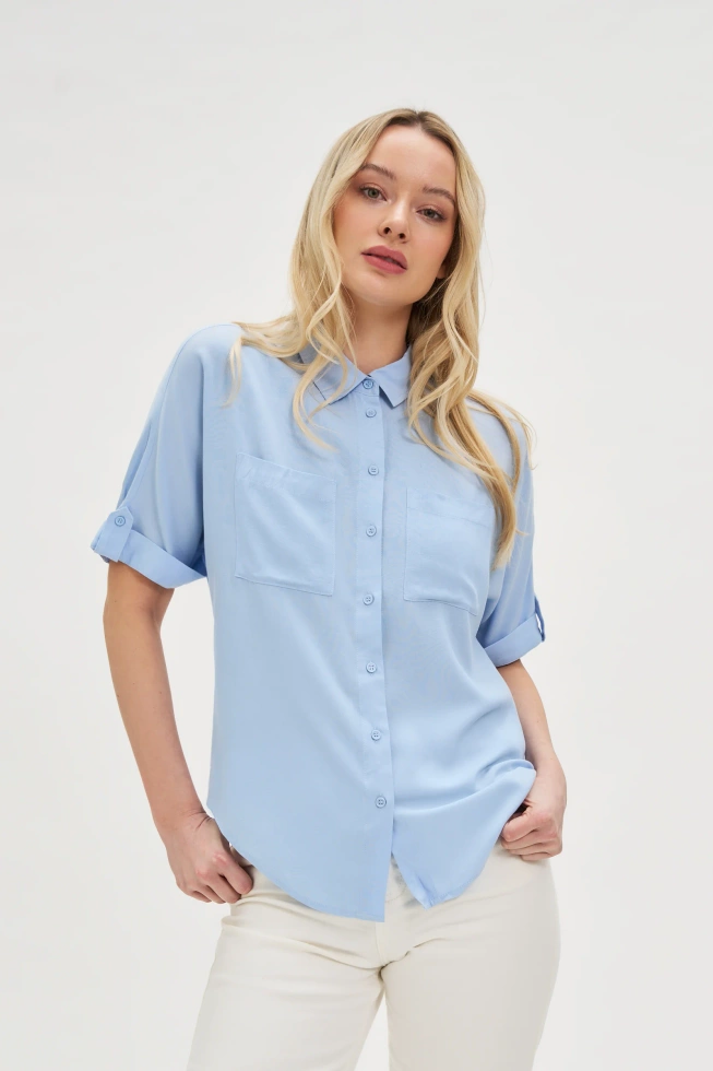 WOMEN'S SHIRT L-KO-4624 L.BLUE-set