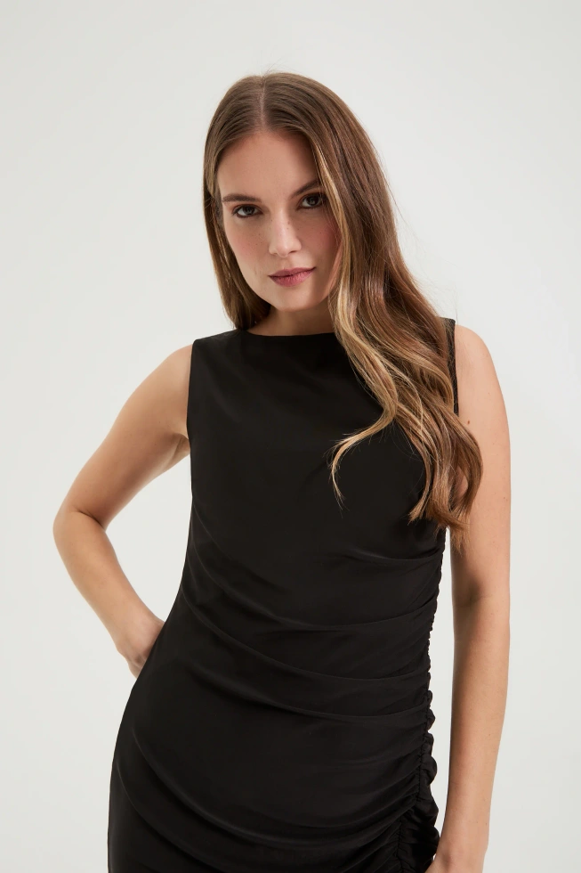 WOMEN'S DRESS L-SU-4916 BLACK