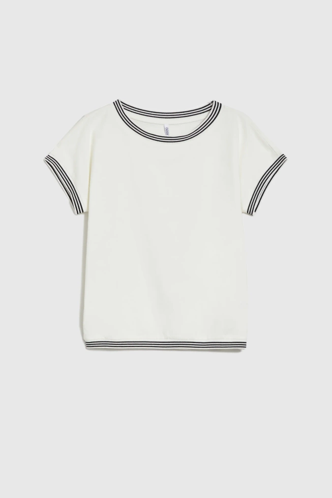 WOMEN'S TSHIRT L-TS-4637 OFF WHITE