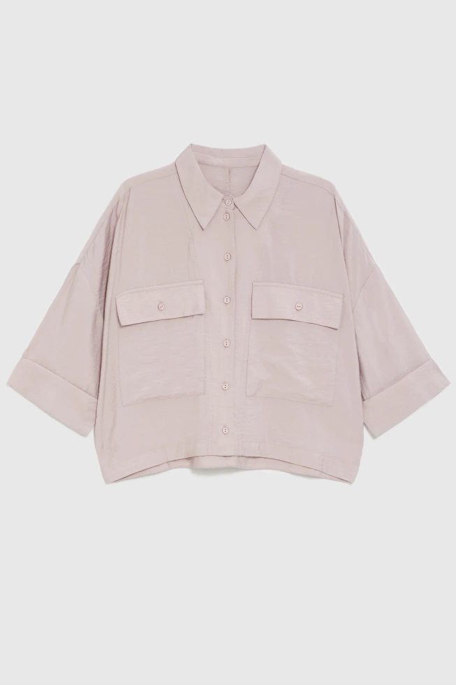 WOMEN'S SHIRT L-KO-4945 DUSTY PINK