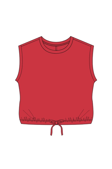 KOSZULKA DAMSKA L-TS-5020 RED-pakiet