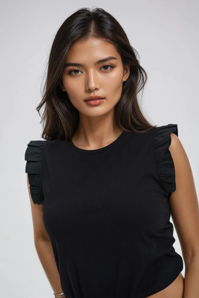 KOSZULKA DAMSKA L-TS-4732 BLACK