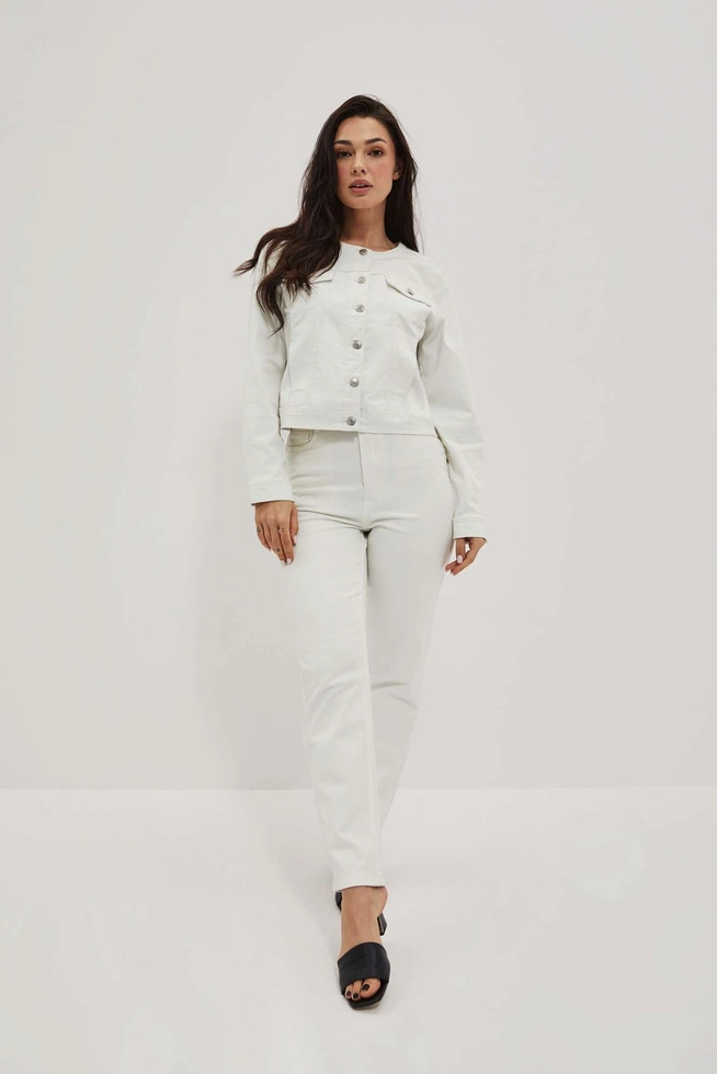 LADIES JEANS L-JE-4000 OFF WHITE