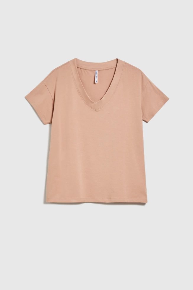 WOMEN'S TSHIRT L-TS-4625 L.BROWN