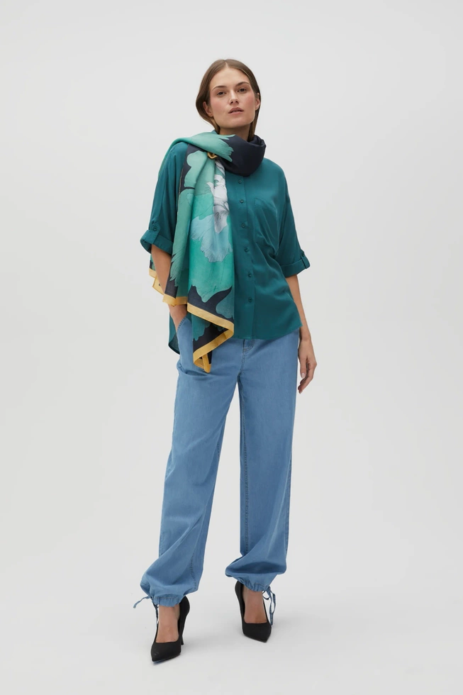 WOMEN'S SHIRT L-KO-4624 D.GREEN-set