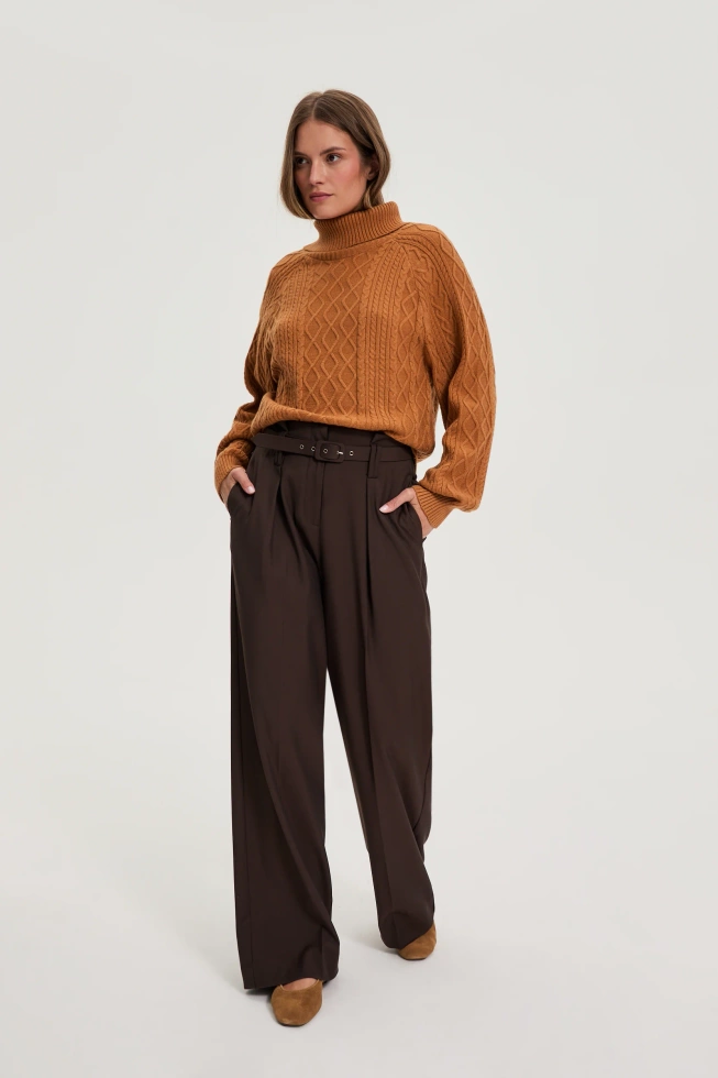 WOMEN'S PANTS Z-SP-4830 BROWN