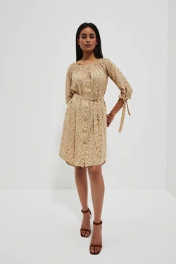 LADIES DRESS L-SU-4031 D.BEIGE