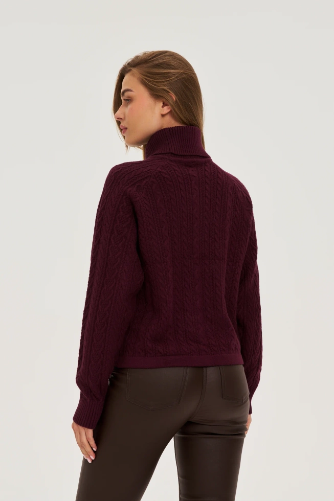 WOMEN'S SWEATER Z-SW-4829 BURGUNDY