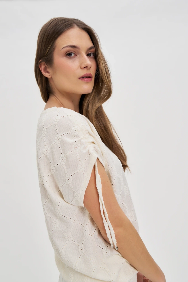 WOMEN'S TSHIRT L-TS-4668 OFF WHITE