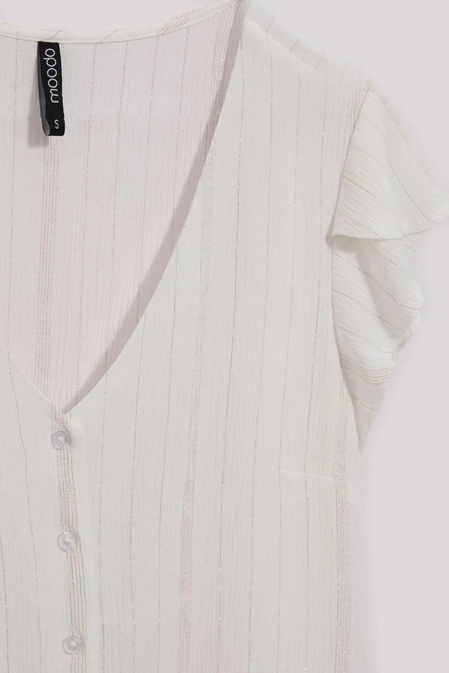 LADIES SHIRT L-KO-4048 OFF WHITE