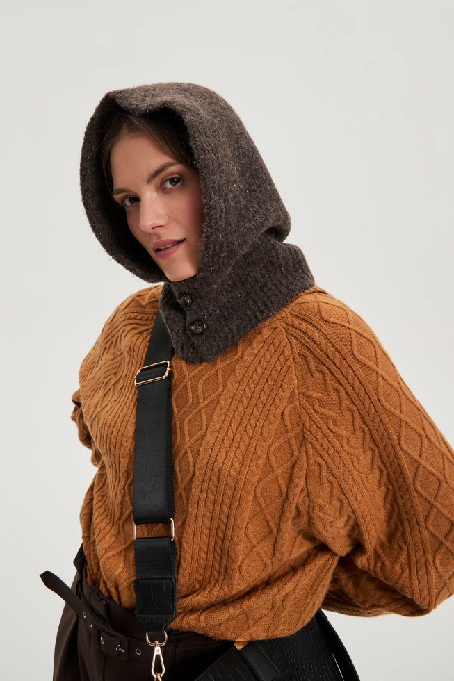 CZAPKA DAMSKA Z-CZ-4817 D.BROWN MEL