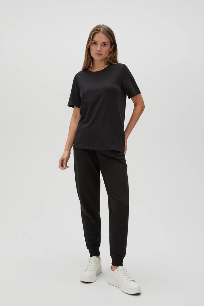 WOMEN'S JOGGING PANTS L-DR-4600 BLACK