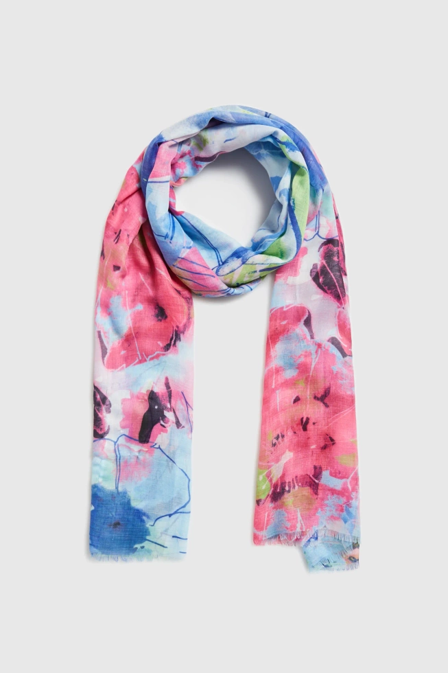 WOMEN'S SCARF L-SZ-4905 BLUE-set