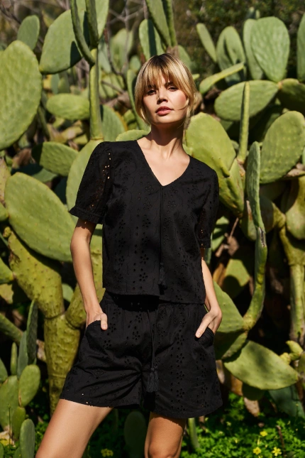 KOSZULA DAMSKA L-KO-4642 BLACK