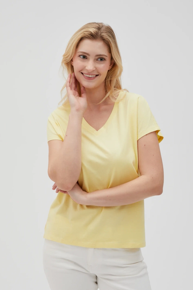 KOSZULKA DAMSKA L-TS-4623 L.YELLOW-pakiet