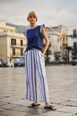 WOMEN'S PANTS L-SP-4633 WHITE-set