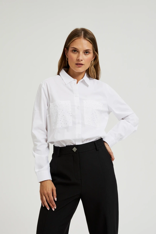 WOMEN'S SHIRT L-KO-4601 WHITE