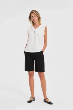 WOMEN'S SHORTS L-SH-4600 BLACK
