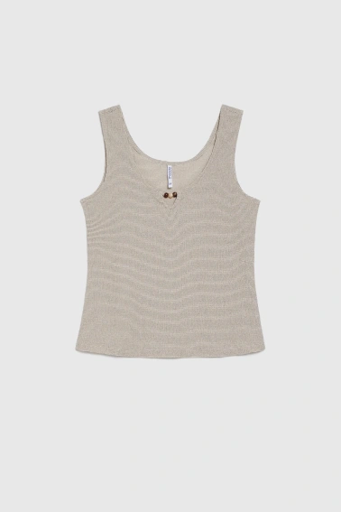 WOMEN'S TOP L-TS-5026 BEIGE