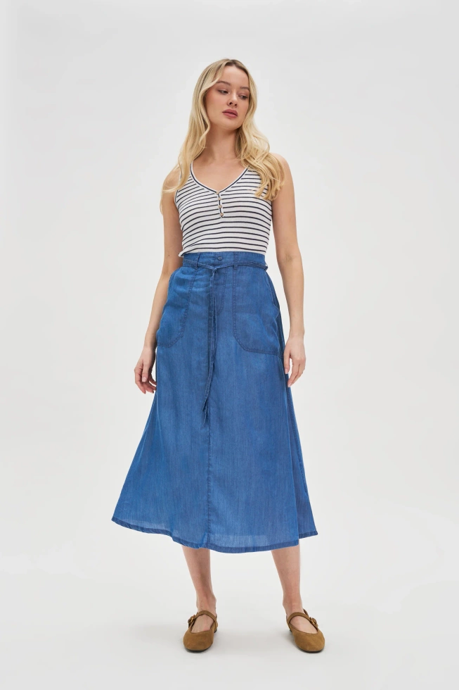 SPÓDNICA DAMSKA L-SC-4608 BLUE