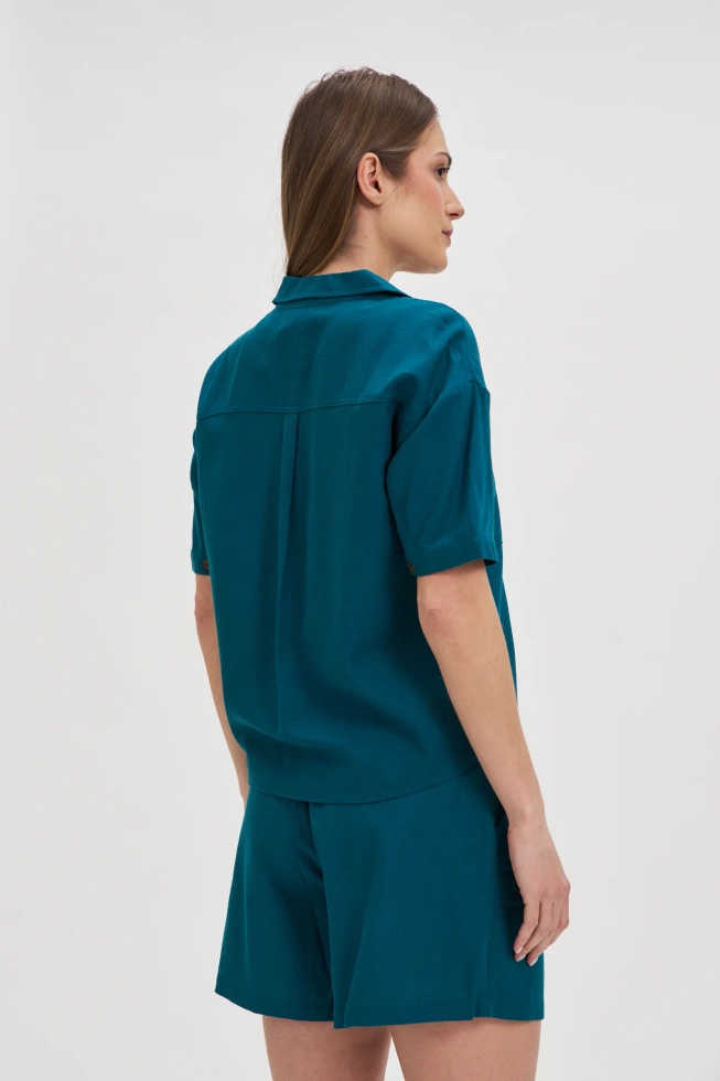 WOMEN'S SHIRT L-KO-4644 D.GREEN-set