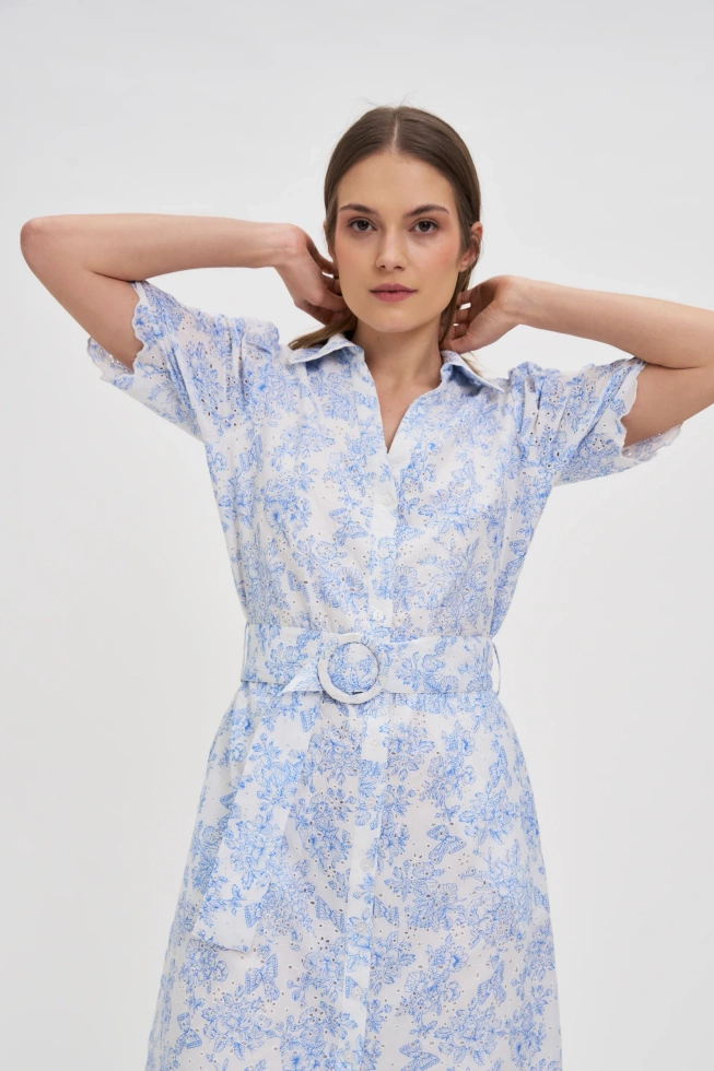 WOMEN'S DRESS L-SU-4656 BLUE
