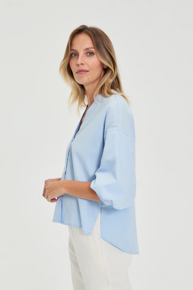 WOMEN'S SHIRT L-KO-4908 L.BLUE