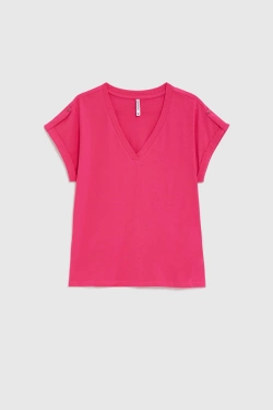 WOMEN'S TSHIRT L-TS-4909 FUCHSIA