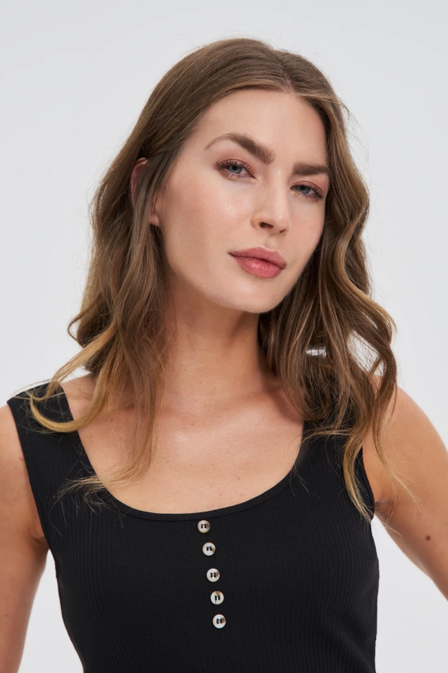 WOMEN'S TOP L-TS-4686 BLACK