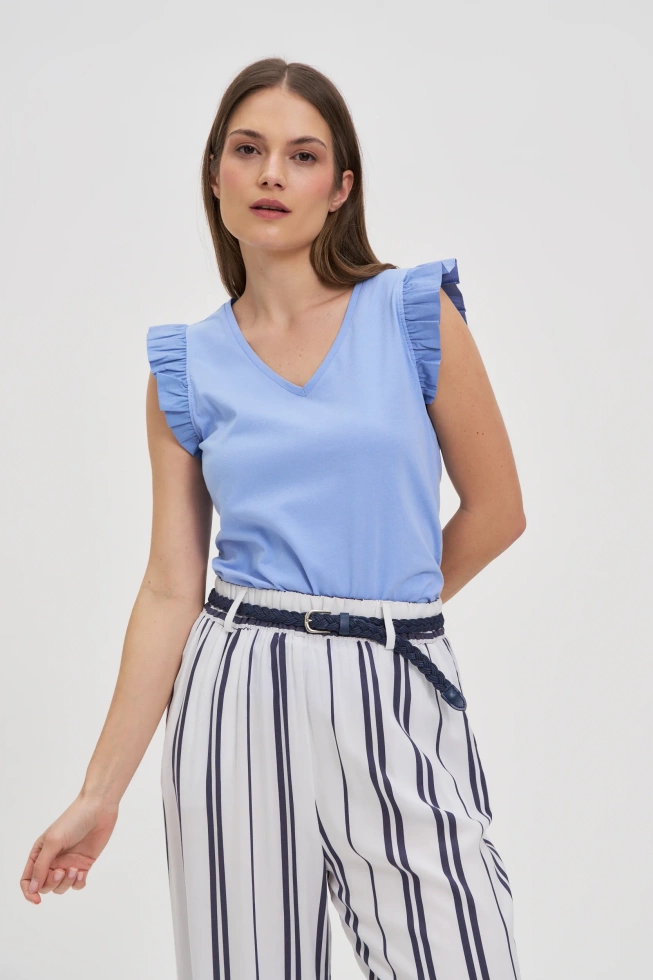 WOMEN'S TSHIRT L-TS-4707 BLUE-set
