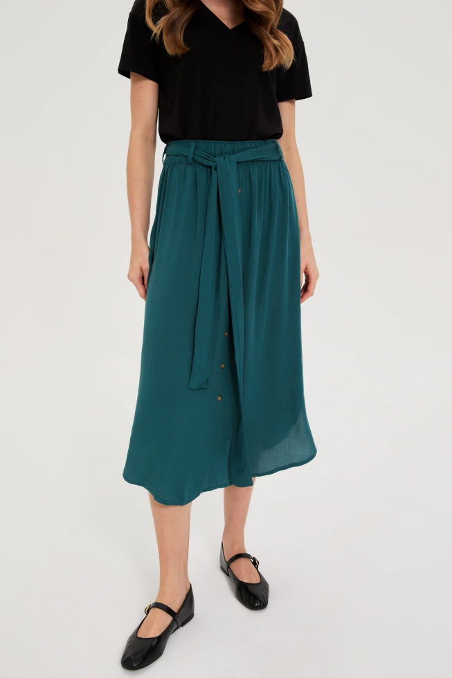 SPÓDNICA DAMSKA L-SC-4620 D.GREEN