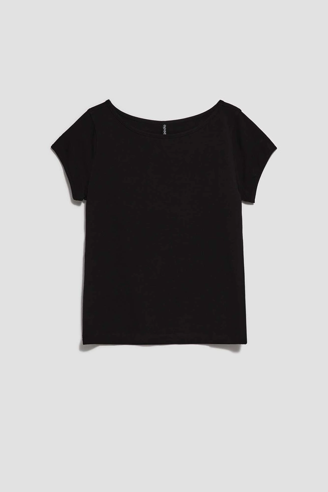 LADIES TSHIRT L-TS-4052 BLACK