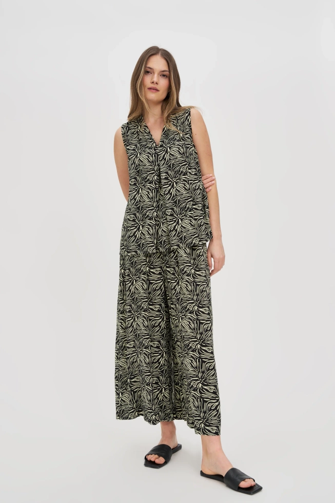 WOMEN'S PANTS L-SP-4626 BLACK-set