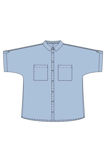 WOMEN'S SHIRT L-KO-4624 L.BLUE