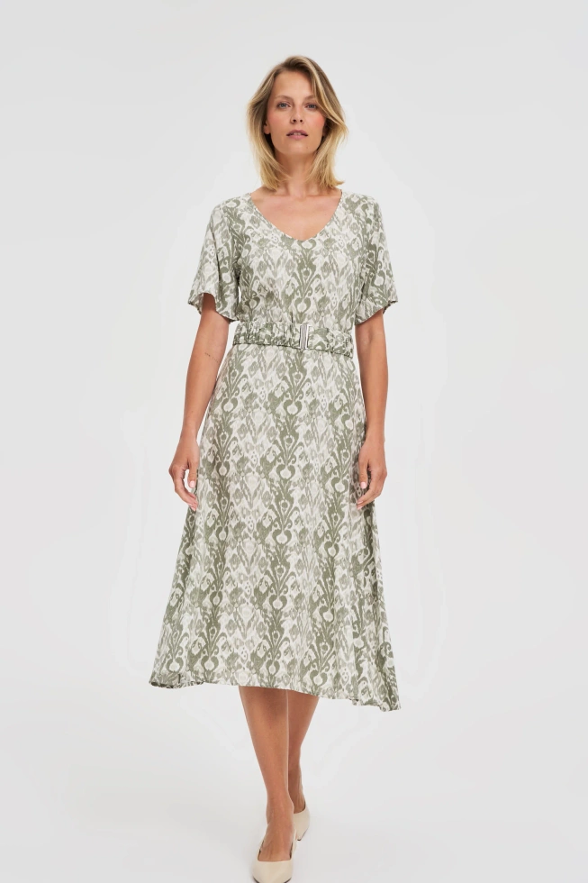 WOMEN'S DRESS L-SU-4664 OLIVE-set