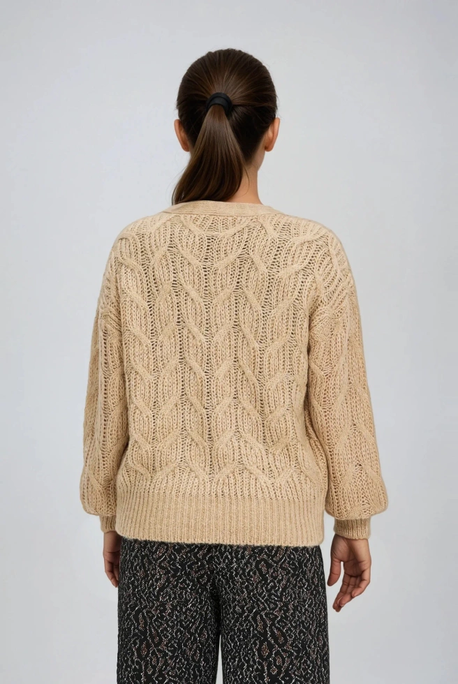 WOMEN'S SWEATER Z-SW-4808 BEIGE MEL-set