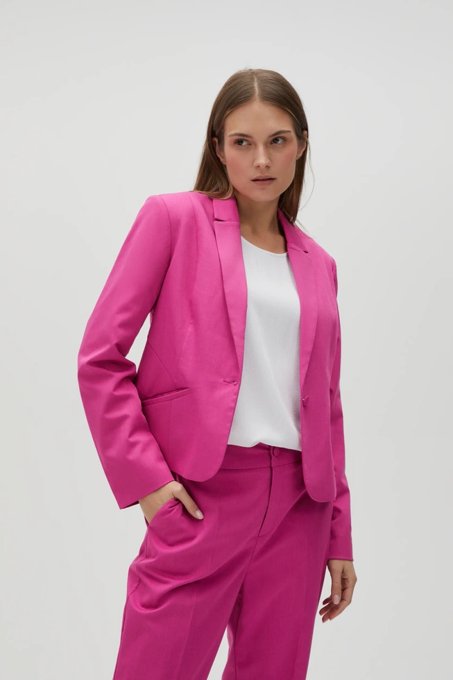 WOMEN'S JACKETS L-MR-4606 FUCHSIA