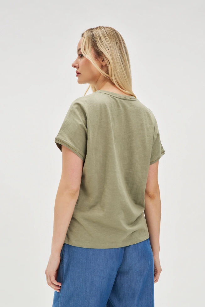 KOSZULKA DAMSKA L-TS-4693 OLIVE-pakiet