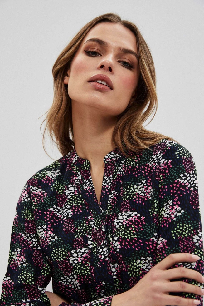 Patterned viscose shirt