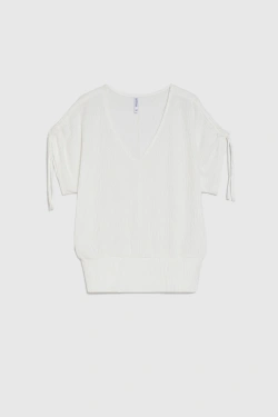 KOSZULKA DAMSKA L-TS-5036 OFF WHITE