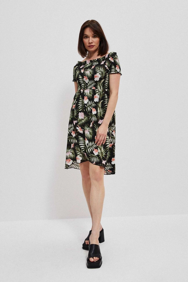 Dress with a floral motif