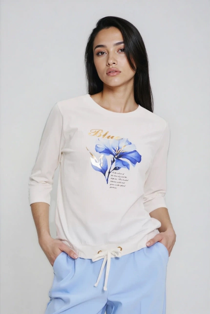 BLUZKA DAMSKA L-TS-4906 OFF WHITE