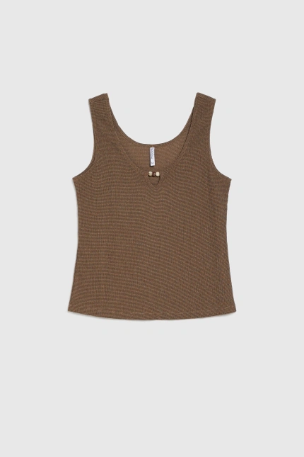 KOSZULKA DAMSKA L-TS-5026 BROWN